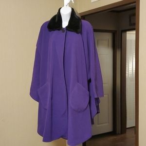 Plus Size Purple Poncho
